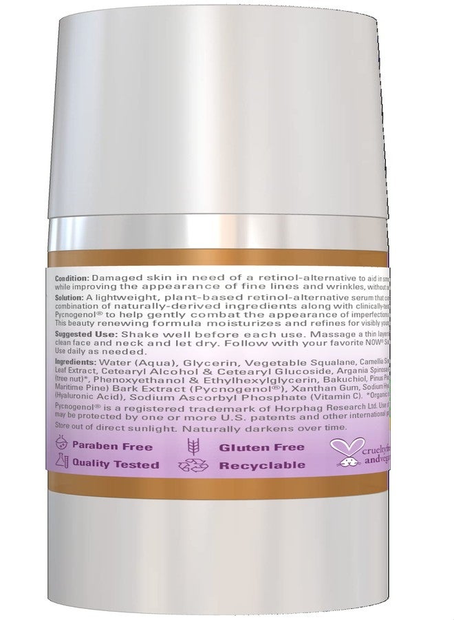 NOW Foods Solutions, Bakuchiol Skin Renewal Serum, Smooth Skin, 1 Fl. Oz. - Image 2