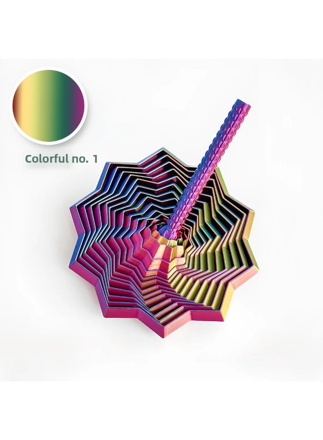 3D Printed Expandable Fractal Fidget Star Toy, Honeycomb Spiral Sensory Desk Toy 4.5 in - Image 1