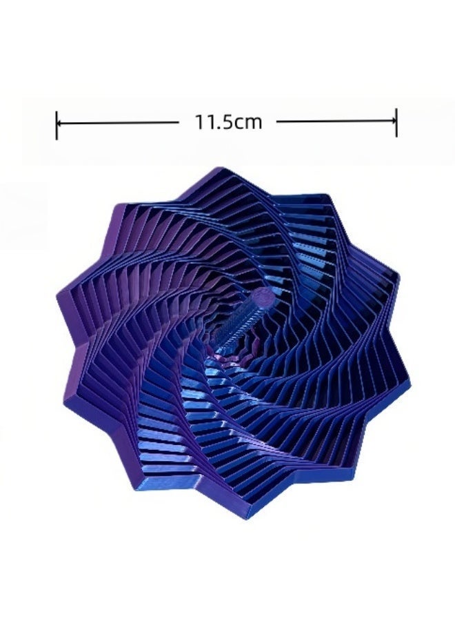 3D Printed Expandable Fractal Fidget Star Toy, Honeycomb Spiral Sensory Desk Toy 4.5 in - Image 3