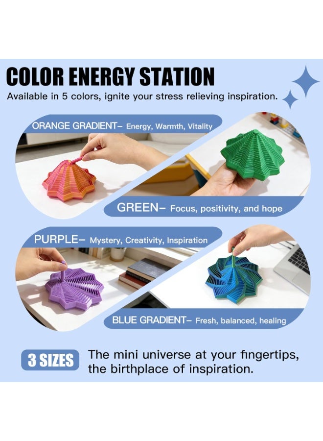 3D Printed Expandable Fractal Fidget Star Toy, Honeycomb Spiral Sensory Desk Toy 4.5 in - Image 2