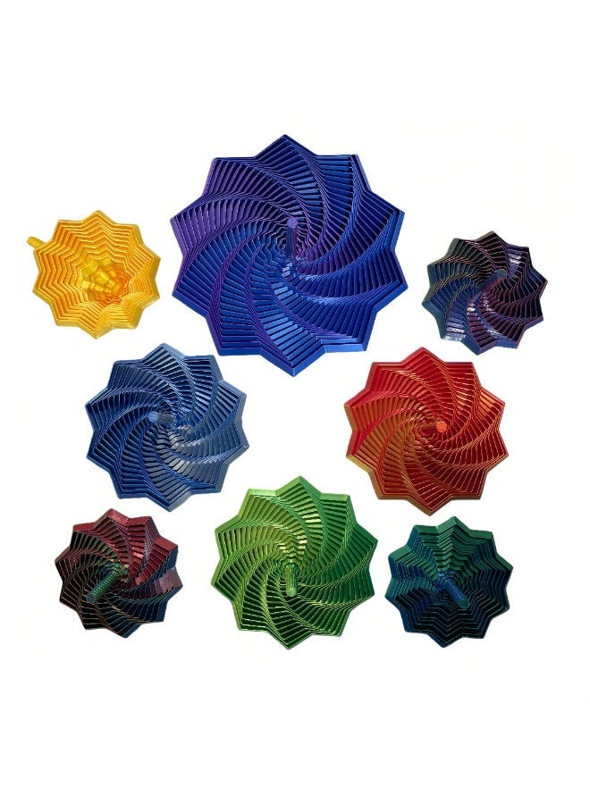3D Printed Expandable Fractal Fidget Star Toy, Honeycomb Spiral Sensory Desk Toy 4.5 in - Image 5