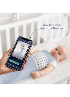 Nanit Nanit Breathing Wear Sleeping Bag 100% Cotton Baby Sleep Sack Works With Nanit Pro Baby Monitor To Track Breathing Motion Sensorfree Realtime Alerts Size Small 36 Months Powder Blue  - Image 4
