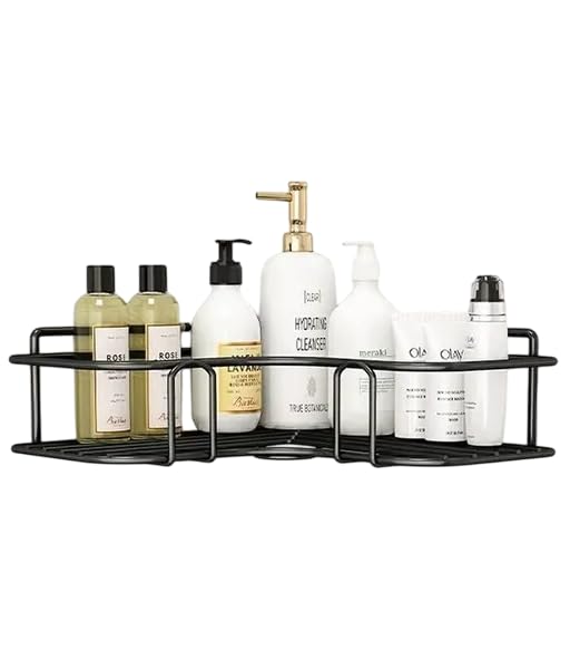 SPARSHMART Stainless Steel Self Adhesive Bathroom Shelf Corner Rack for Kitchen and Bathroom Shelves Bathroom Corner Shelf and Racks 