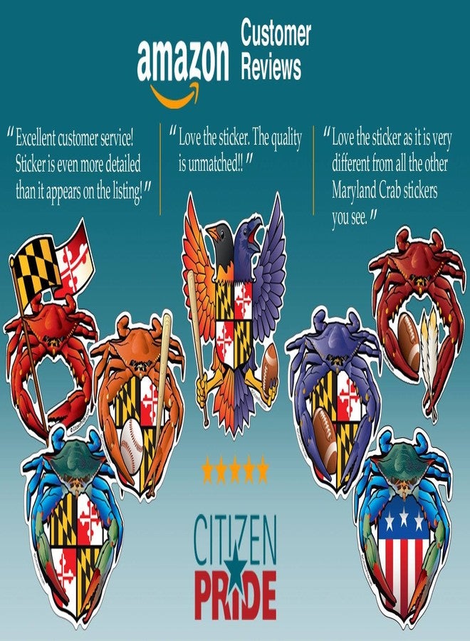 Citizen Pride Birdland Baltimore Raven and Oriole Maryland Crest 4.85x4.75 inches Sticker Decal die Cut Vinyl - Made in USA - Image 4