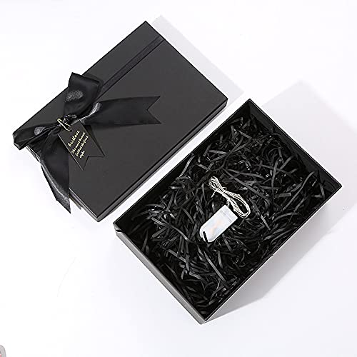 JINZOFLY Raffia Paper Shreds, 100g Shredded Paper for Gift Box, Crinkle Cut Paper Shred Filler for Gift Wrapping & Basket Filling(Black) - Image 4
