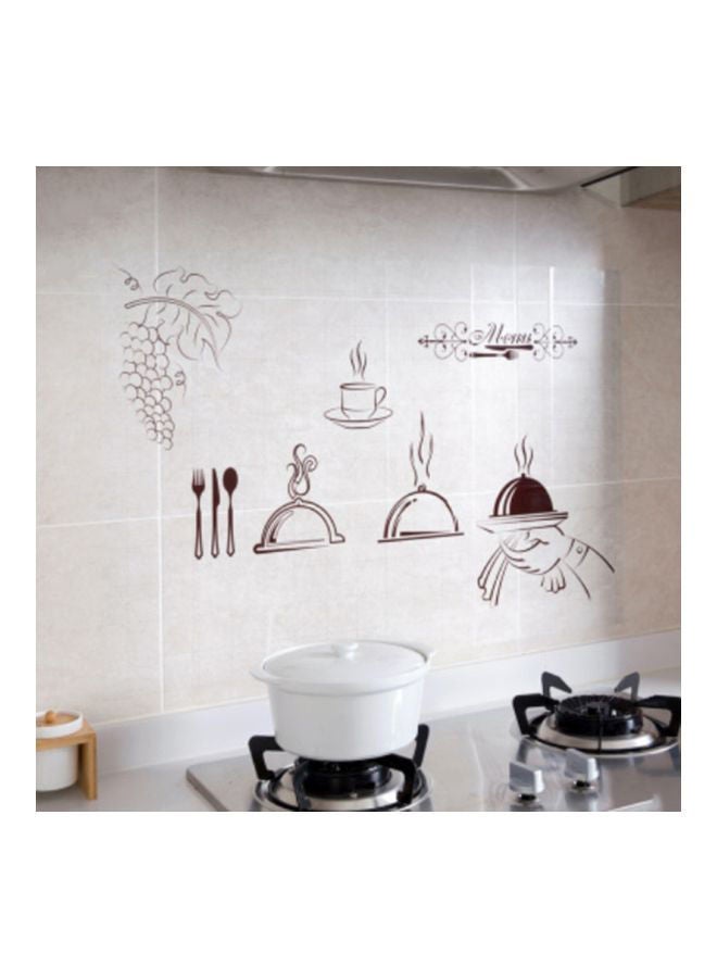 NIBEMINENT Qiangtie Dustproof Wall Sticker Brown 60x90cm