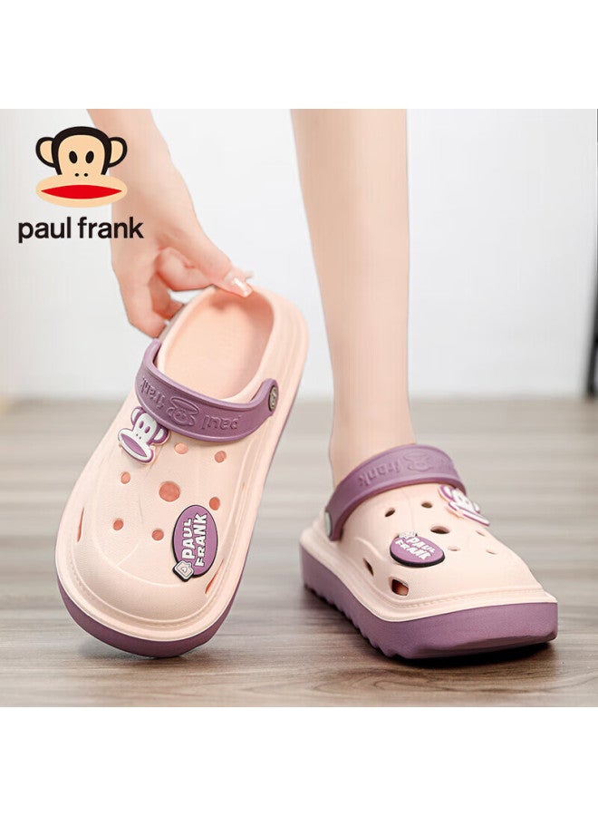Paul Frank Paul Frank Crocs-style Shoes, Casual Sandals For Men, Comfortable Beach Shoes, Outdoor Closed-toe Slippers For Women, 65710, Pink, Size 40-41 - Image 1