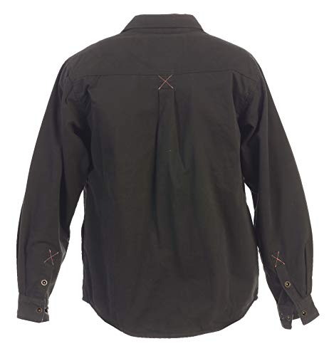 Gioberti Men's 100% Cotton Brushed and Soft Twill Shirt Jacket with Flannel Lining, Charcoal, XL - Image 5