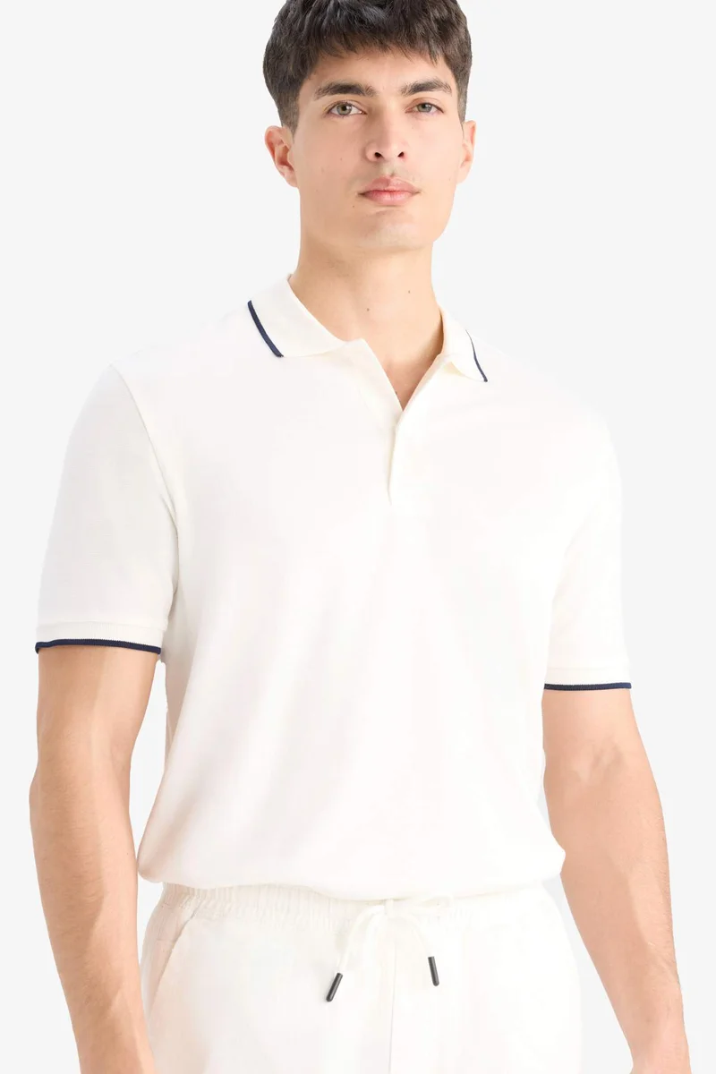 DeFacto Regular Fit Short Sleeve Pique Polo T-Shirt