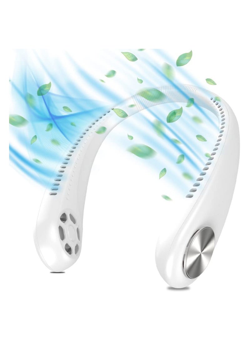 ELTRAZONE Portable Neck Fan Hands Free Bladeless Wearable Personal Fan, Leafless, Rechargeable, Headphone Design with 3 Speeds - Image 1