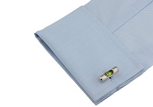 MRCUFF Level Green Liquid Construction Pair Cufflinks in a Presentation Gift Box & Polishing Cloth - Image 3