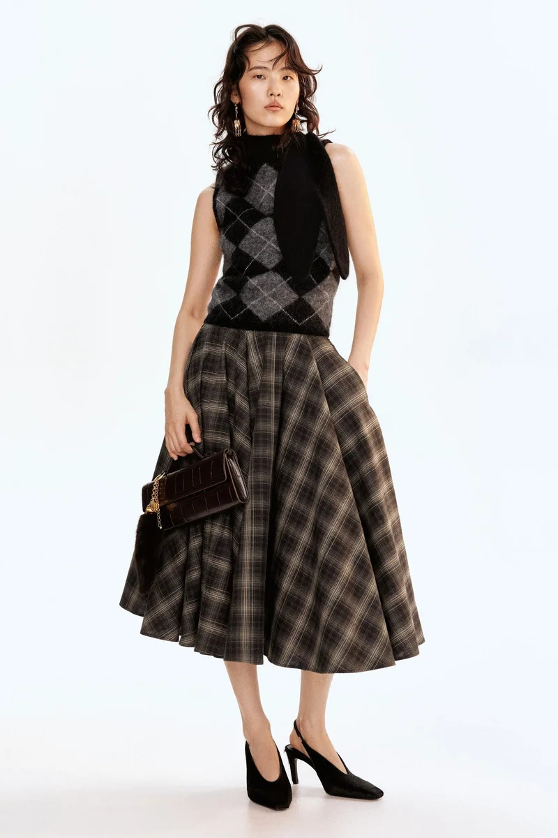 H&M Mohair-blend scarf-collar top