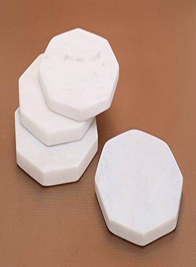 Organic Home Organic Home Octa New White Marble Coasters - Image 2