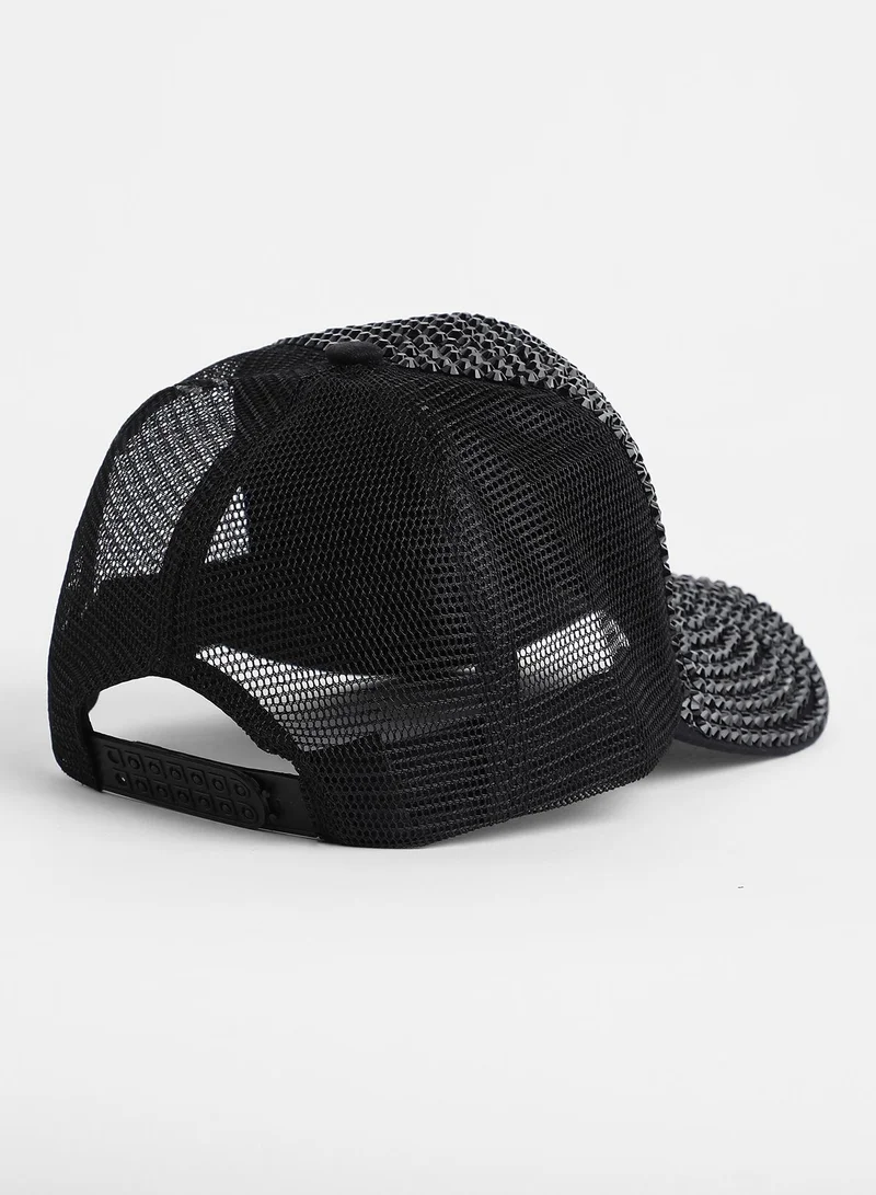 Haute Sauce Women's Maxi Studded Baseball Cap - Onyx Black