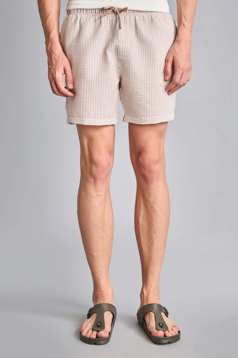 Defacto  Striped Short Swim Shorts for Men | Best Price UAE