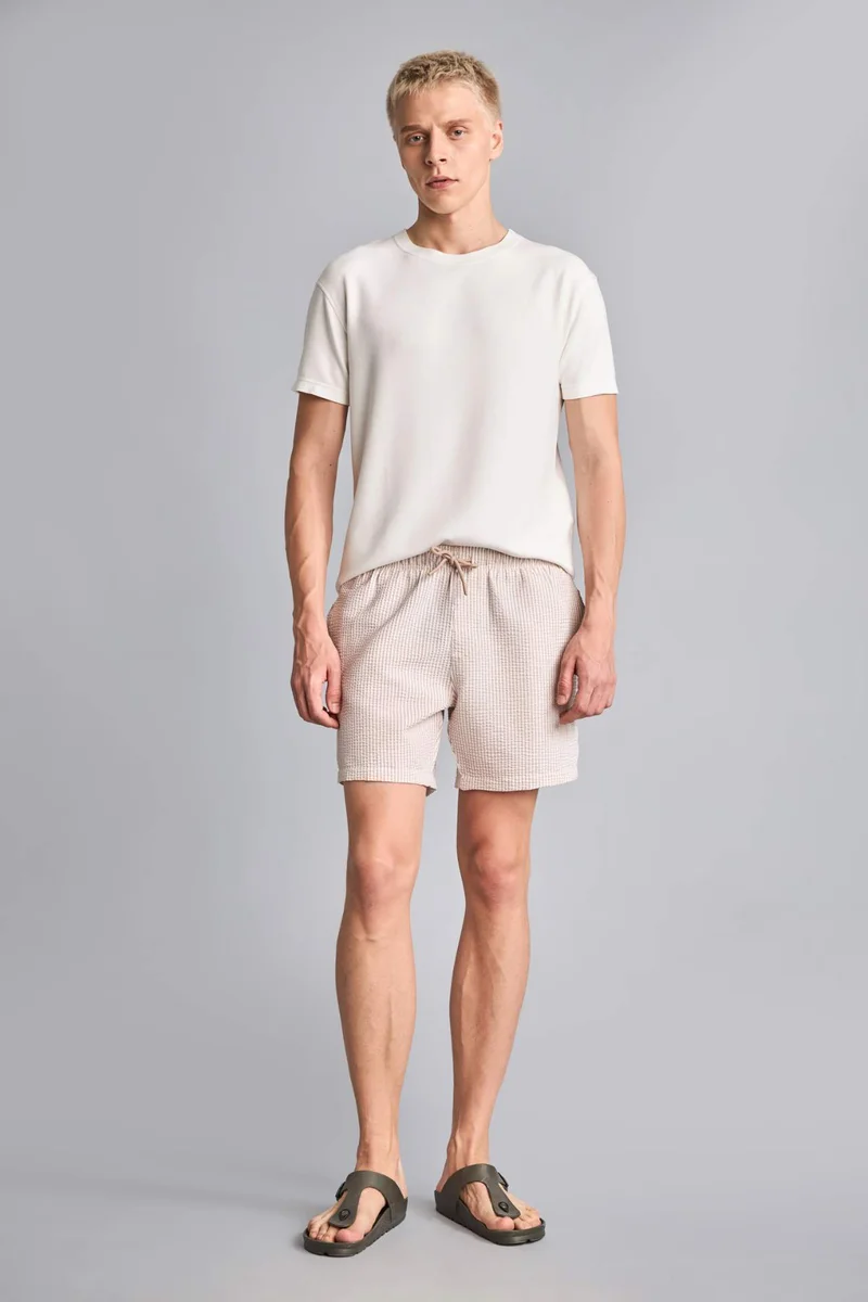 Defacto  Striped Short Swim Shorts for Men | Best Price UAE