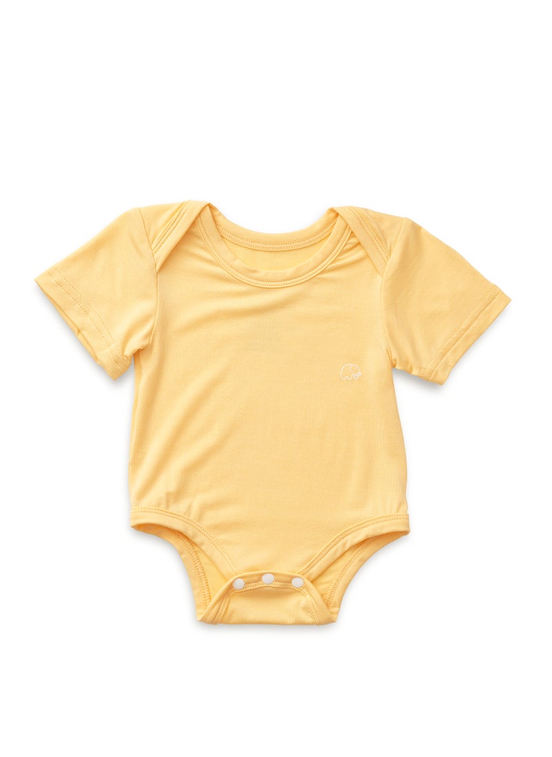 Anvi Baby Organic Bamboo Spandex Bodysuit- Lemon  - Image 1