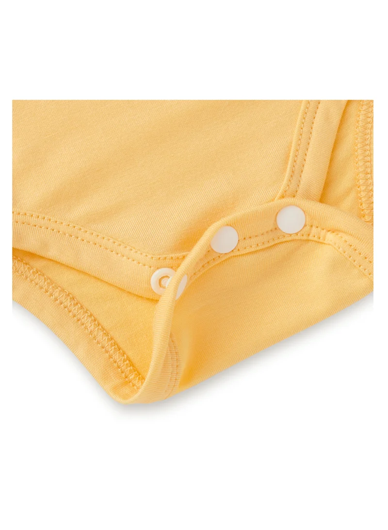 Anvi Baby Organic Bamboo Spandex Bodysuit- Lemon