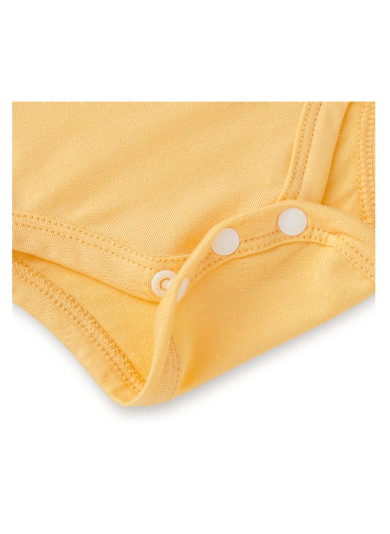 Anvi Baby Organic Bamboo Spandex Bodysuit- Lemon  - Image 3
