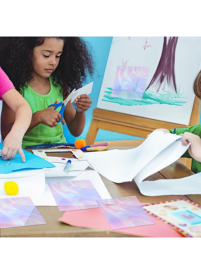 Prudiut 150 Pieces Cellophane Sheets Iridescent Cellophane Wrap Christmas Gift Wrap For Iridescent Film Crafts Decoration Holographic Candy Wraps (9 X 9 Inch) - Image 4