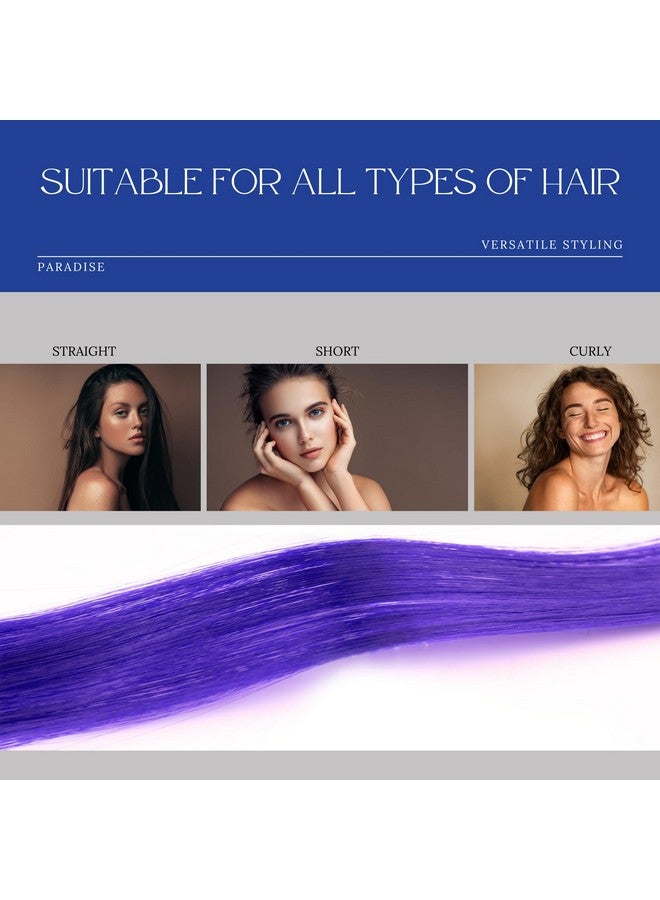 بارادايس مجموعة Paradise® Hair Streak Colored Extension Highlighter للنساء والفتيات (مجموعة من 6 قطع) (أزرق) - Image 5