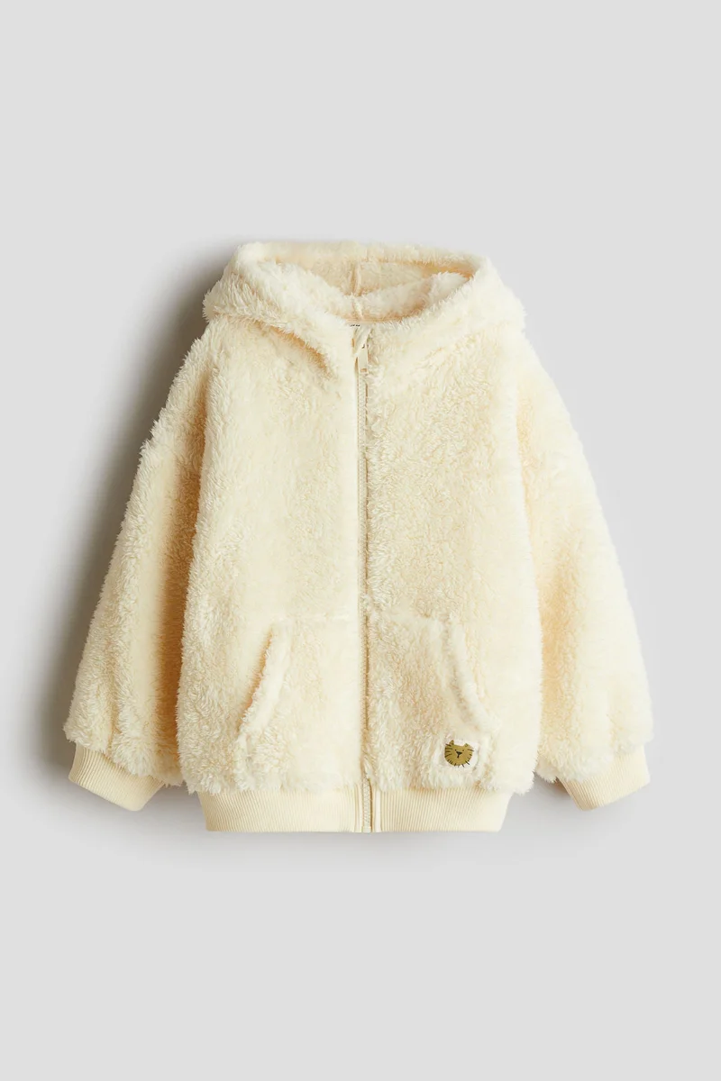 H&M Fluffy zip-through hoodie