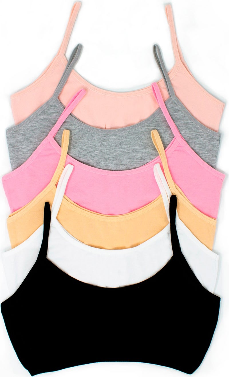 TS Girls 6-Piece Colorful Half Undershirt Padless Training Bra Special Premium Boxed Comfortable Mold, Underwear, Underwear  - Image 2