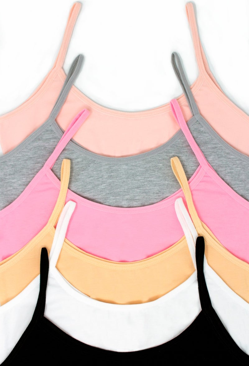 TS Girls 6-Piece Colorful Half Undershirt Padless Training Bra Special Premium Boxed Comfortable Mold, Underwear, Underwear  - Image 5