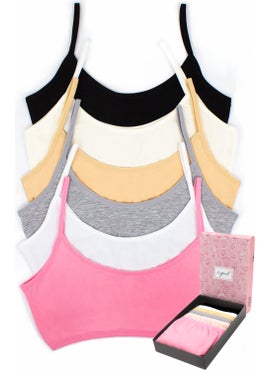 TS Girls 6-Piece Colorful Half Undershirt Padless Training Bra Special Premium Boxed Comfortable Mold, Underwear, Underwear  - Image 4