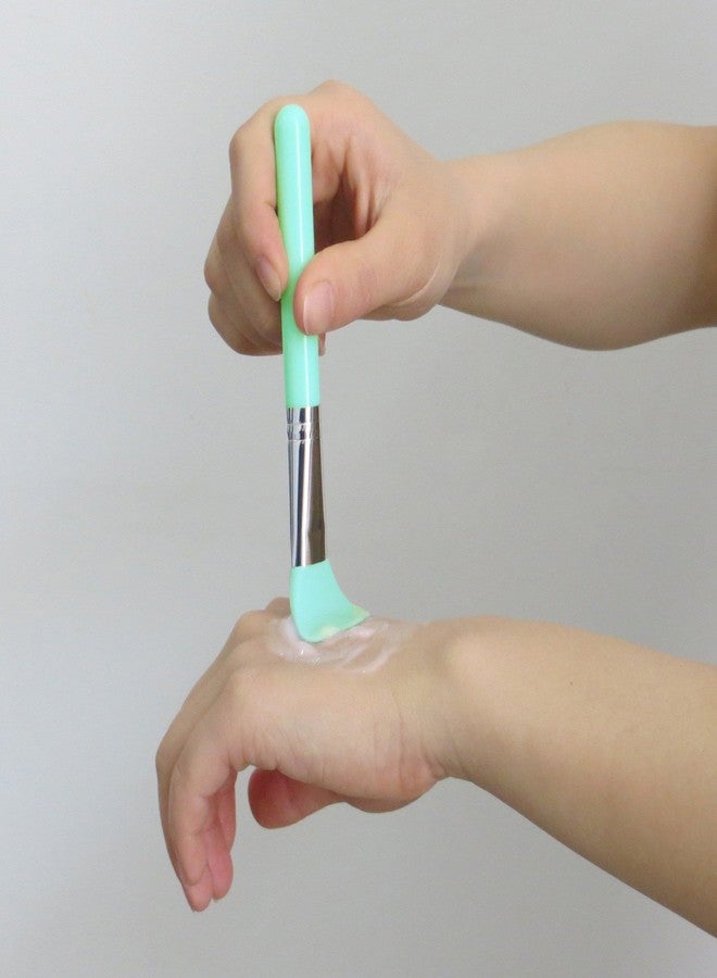 LORMAY 9Pcs Silicone Makeup Brush Set. Applicators for Facial Mask, Eyeliner, Eyebrow, Eye Shadow and Lip Makeup, and UV Epoxy Resin Craft Kit (Mint Green) - Image 5