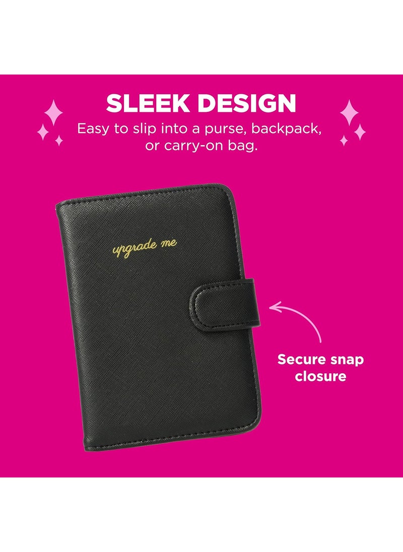 Miamica Miamica Womens Black Saffiano Passport Case Upgrade One Size  - Image 2