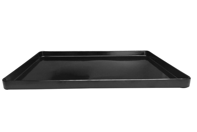 DOLPHY دولفي صينية تقديم الطعام والمشروبات مستطيلة من الميلامين (أسود) - Image 4