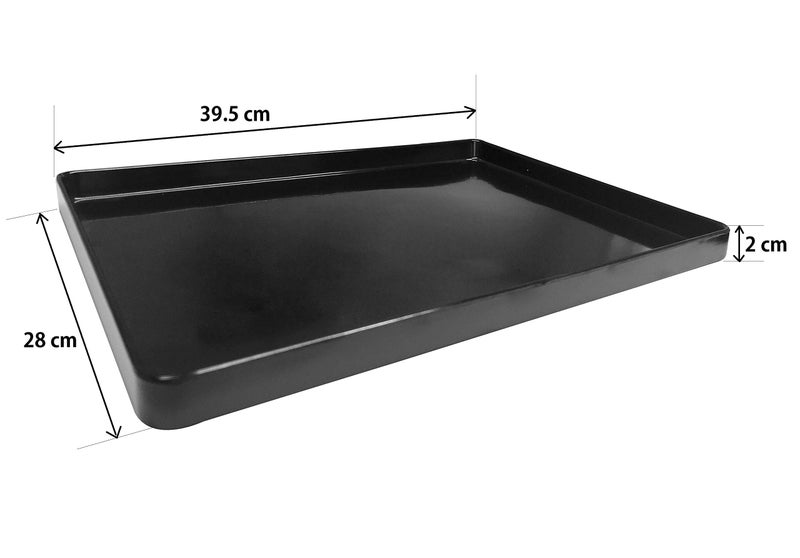 DOLPHY دولفي صينية تقديم الطعام والمشروبات مستطيلة من الميلامين (أسود) - Image 3