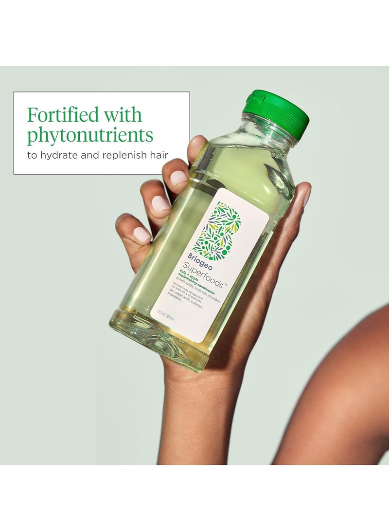 Briogeo Superfoods Matcha and Apple Replenishing Shampoo Supports Healthy Balanced Hair and Scalp Vegan Phalate and Paraben Free  369ml - Image 3