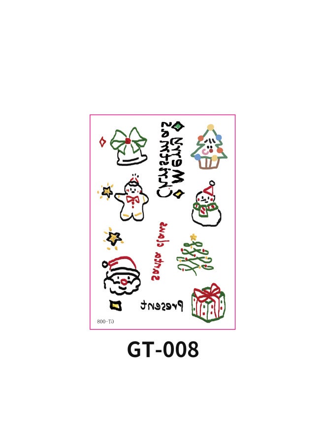 New Christmas Transfer Sticker Diy Creative Scratch Sticker Hand Account Waterless Candle Mask Cup Sticker