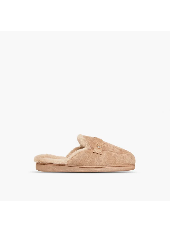 لو كونفورت Women Textured Slip-On Bedroom Mules