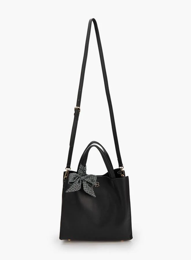 فلورا بيلا من شو إكسبرس حقيبة يد كبيرة بمقبضين وزينة وشاح