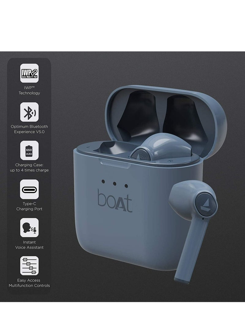 boAt - Boat Airdopes 131 Twin Wireless Earbuds With Iwp Technology, Bluetooth V5.0, Immersive Audio, Up To 15H Total Playback, Instant Voice Assistant And Type C ChargingMidnight Blue, One Size - Image 1