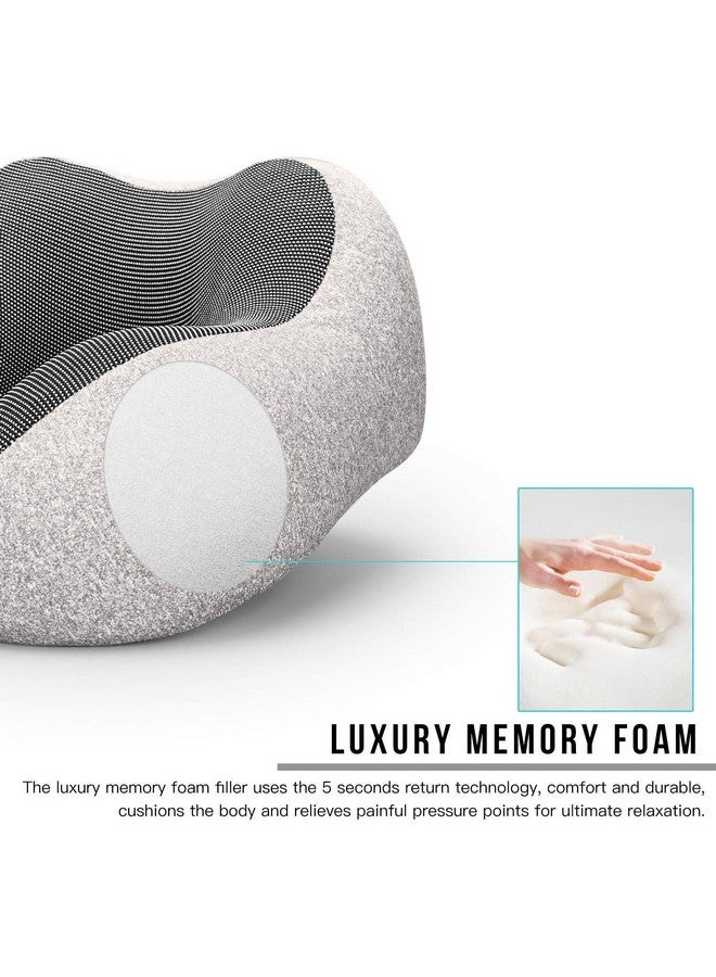 ADOFYS Travel Pillow Premium Memory Foam,Comfortable & Supportive Neck Pillow,Pain Relief Sleeping Neck Pillows for Travel,Airplane Pillow for Sleeping Airplane,Car,Office and Home,Medium,Black - Image 4