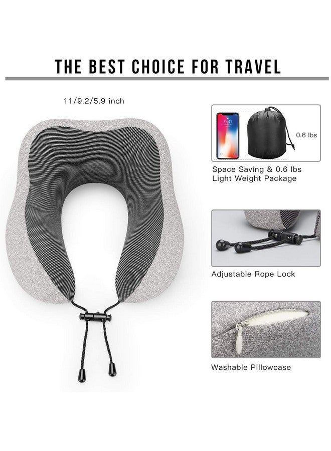 ADOFYS Travel Pillow Premium Memory Foam,Comfortable & Supportive Neck Pillow,Pain Relief Sleeping Neck Pillows for Travel,Airplane Pillow for Sleeping Airplane,Car,Office and Home,Medium,Black - Image 5