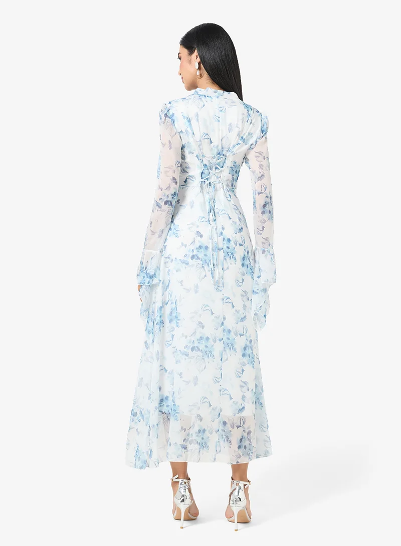 Khizana Floral Print A-line Dress