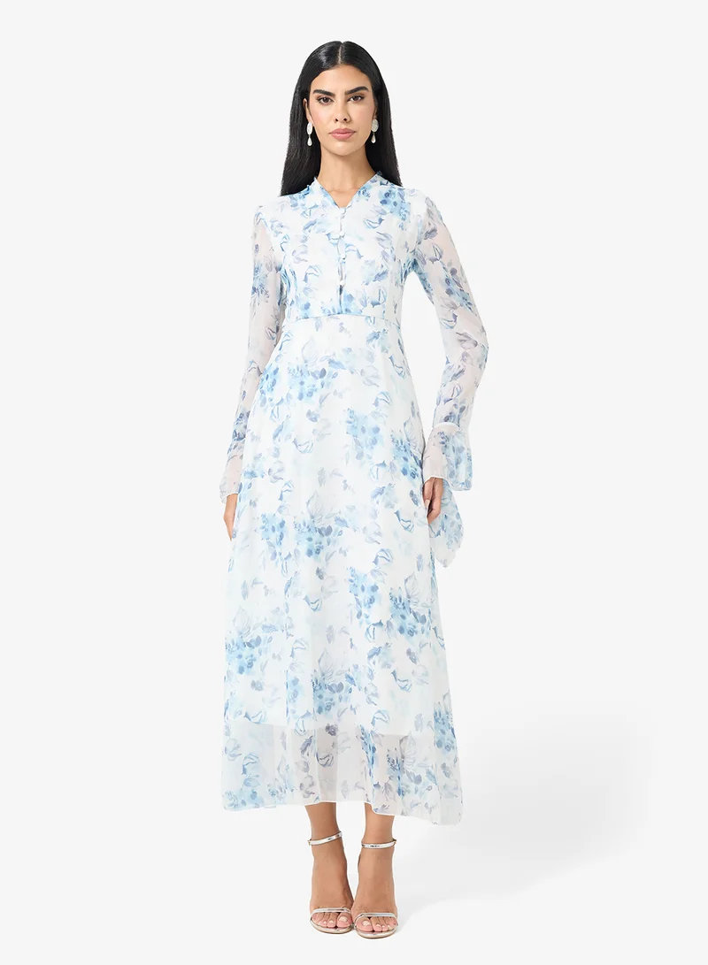 Floral Print A-line Dress