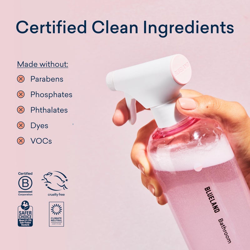 Blueland منظف الحمام بلولاند، عبوة إعادة تعبئة 4، برائحة النعناع الأوكالبتوس، مستلزمات تنظيف صديقة للبيئة، 4 × 24 أونصة سائلة - Image 4