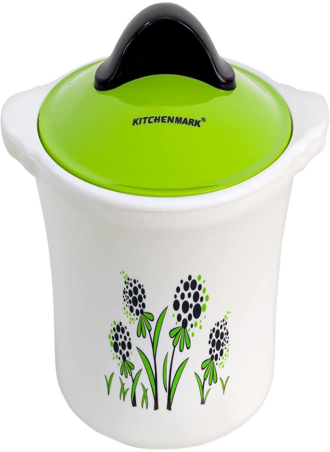 Winds Trading Orchid Design Printed Bpa-Free Kitchen Mark Rose Casserole With Handle (2000Ml, Green) - pzsku/ZDDA1FCA3E41937FE372BZ/45/_/1716203406/30be5a93-cd0c-447a-9996-95b5109117f4