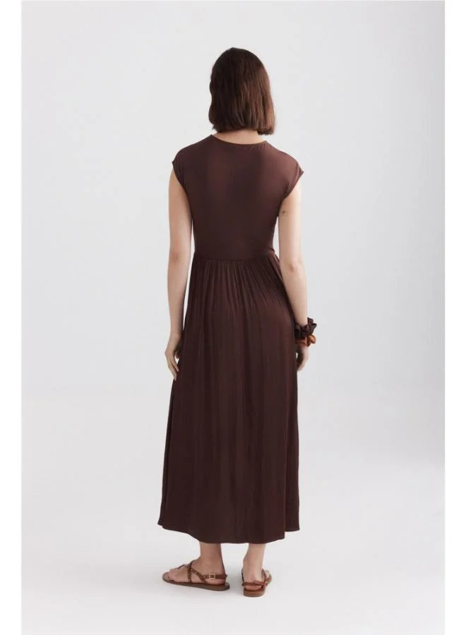 Springfield  Bimaterial midi dress for Women | Best Price UAE