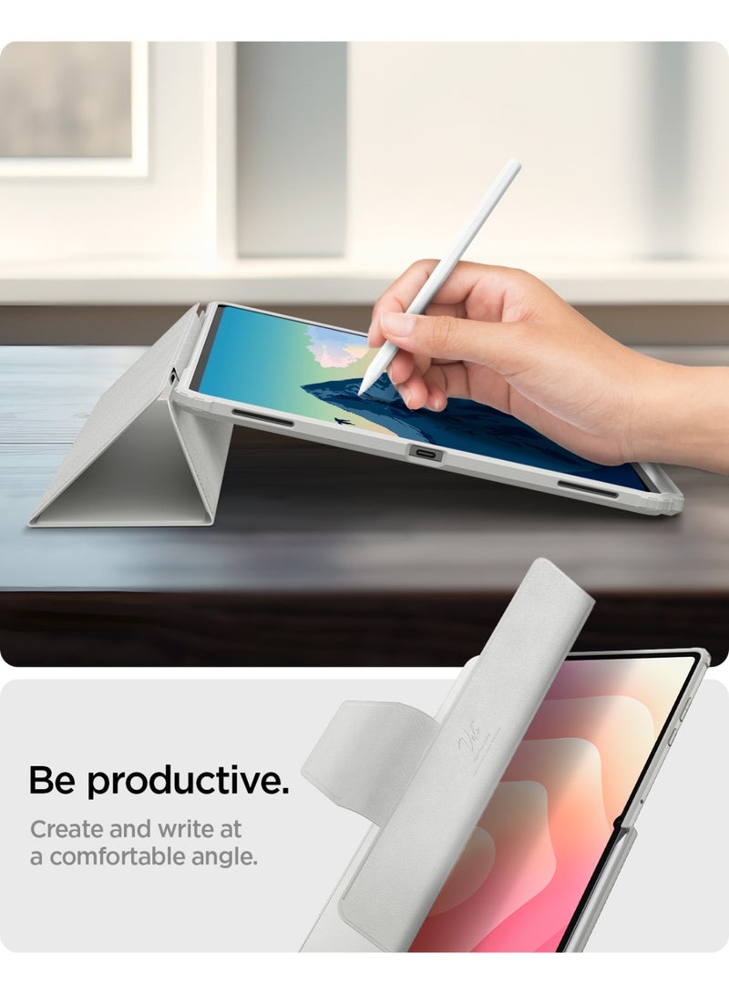 Spigen غطاء حماية فائق الهجين لجهاز سامسونج جالاكسي تاب S11 ألترا 14.6 بوصة (2025) غطاء ثلاثي الطيات خلفية شفافة مع حامل قلم S - رمادي - Image 5