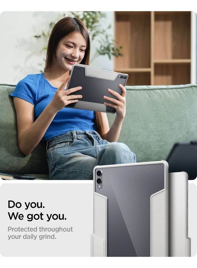 Spigen غطاء حماية فائق الهجين لجهاز سامسونج جالاكسي تاب S11 ألترا 14.6 بوصة (2025) غطاء ثلاثي الطيات خلفية شفافة مع حامل قلم S - رمادي - Image 3