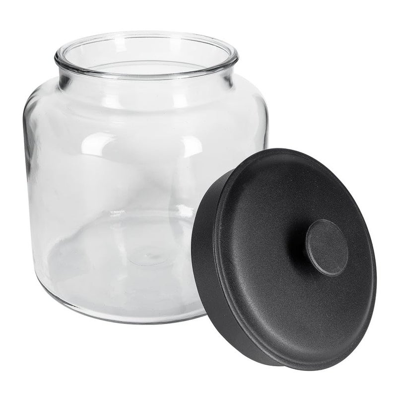 Anchor Hocking Montana 1.5 Gallon Glass Jar with Lid, Black Metal Lid - Image 2