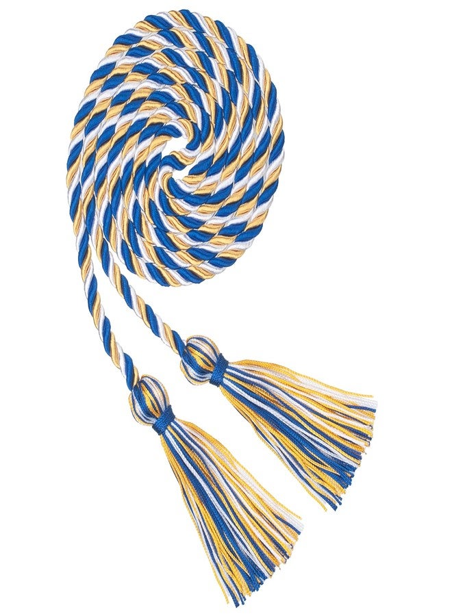 GHGMAO Graduation Cords, Gold Blue and White Graduation Cord Rayon Braided Cords for 2026, 68" Long Polyester Yarn Honor Ropes with Tassels for Student Grad Decorations Party Ceremony - Image 1