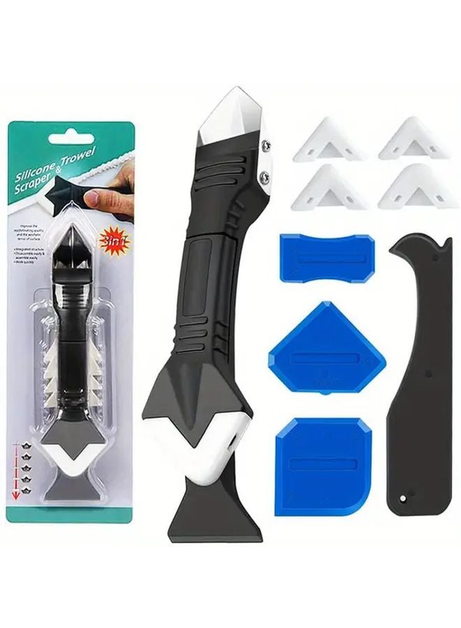 Metal Head Scraper Five Piece Set Blue Scraper Four Piece Set Multi Functional Sealing Glue Removal Tool - Image 3